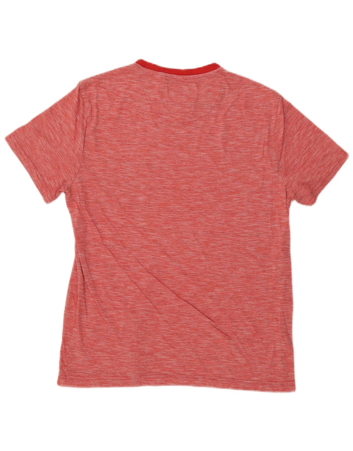 Penguin Mens T-Shirt Top Large Red Flecked Cotton