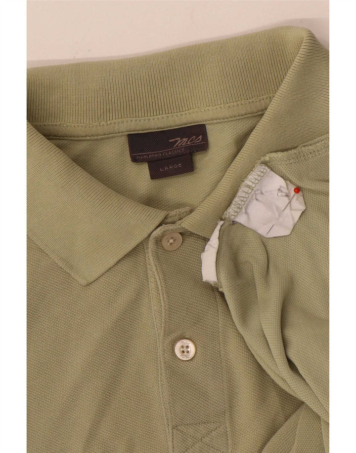 Marlboro Classics Mens Polo Shirt Large Khaki Cotton