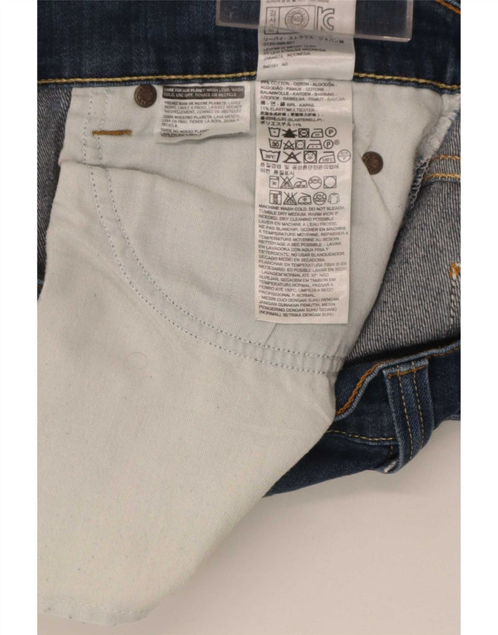 Levi's Mens 506 Straight Jeans W34 L34 Blue Cotton