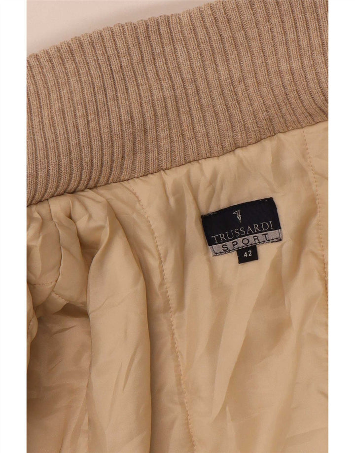 Piumino Donna Trussardi Jeans IT 42 Beige Medio