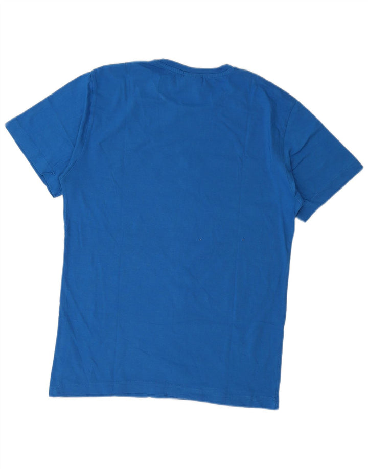 Lotto Mens Graphic T-Shirt Top Medium Blue Cotton