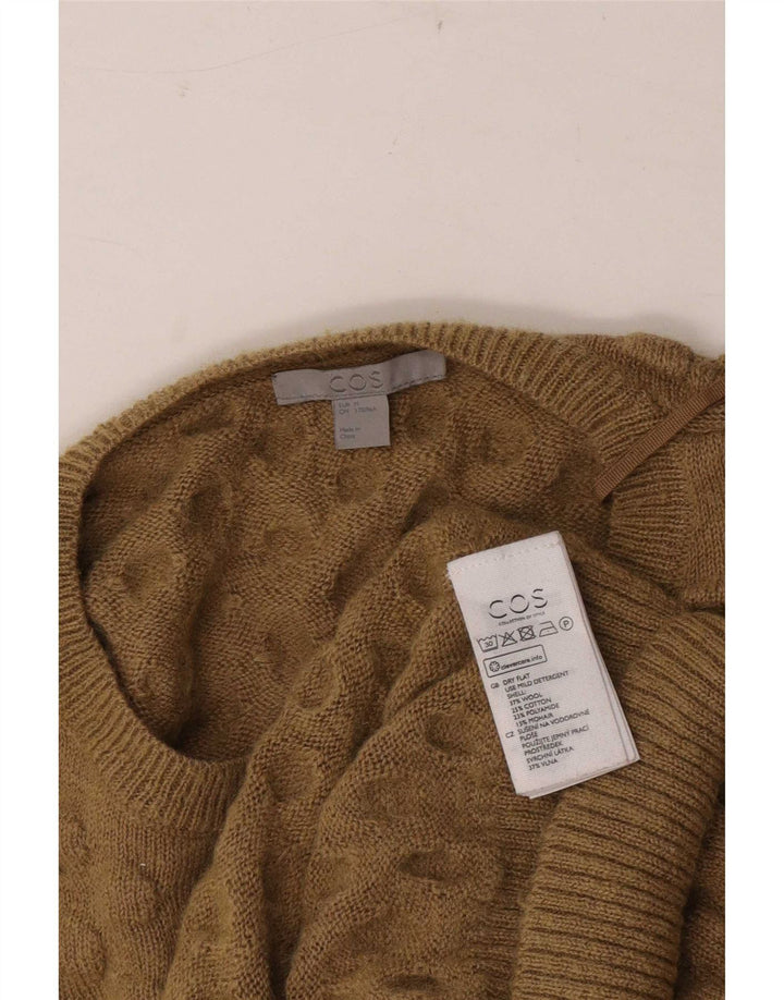 Cos Mens Crew Neck Jumper pulóver közepes bézs gyapjú