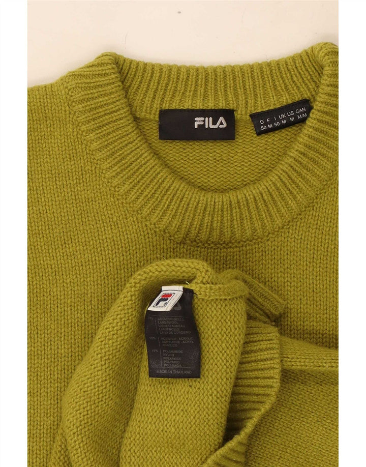 Maglione girocollo da uomo Fila in lana kaki media
