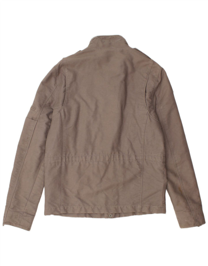 DKNY Mens Military Jacket UK 38 Medium Grey Cotton