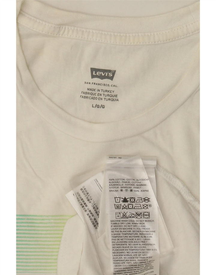 Levi's Mens Graphic T-Shirt Top Large White Cotton