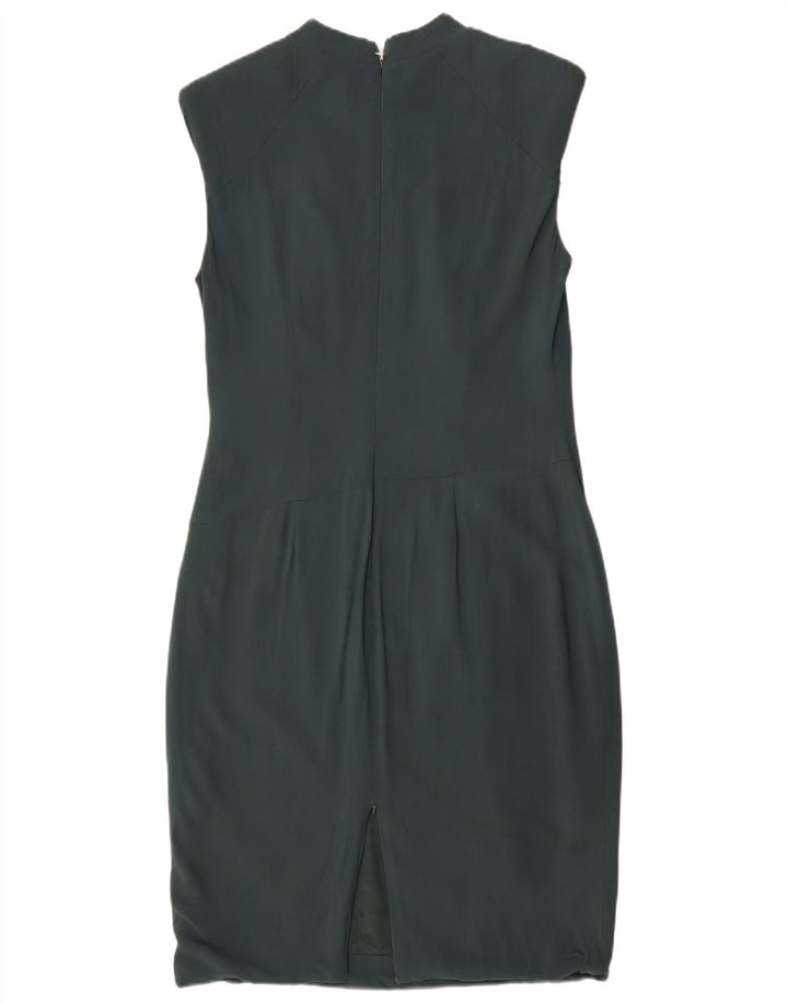 Trussardi Damen Etuikleid IT 44 Mittelgrüne Viskose
