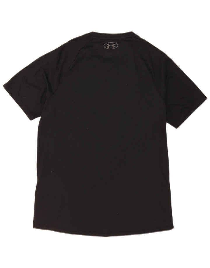 Under Armour Mens Heat Gear T-Shirt Top Small Black Polyester