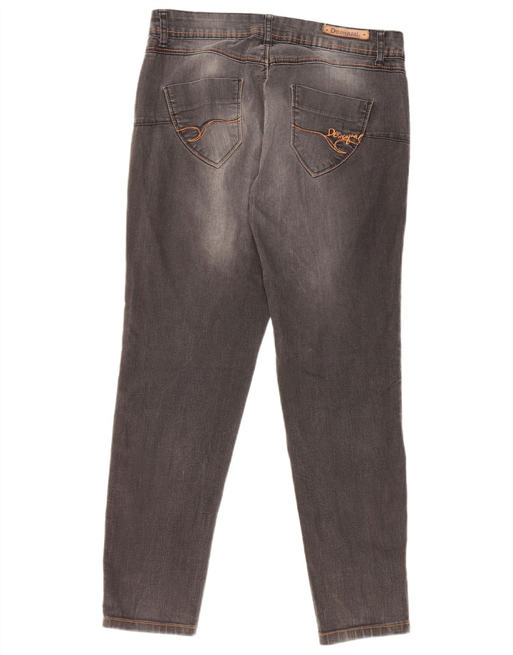 DESIGUAL Damen Slim Jeans W30 L26 Grau