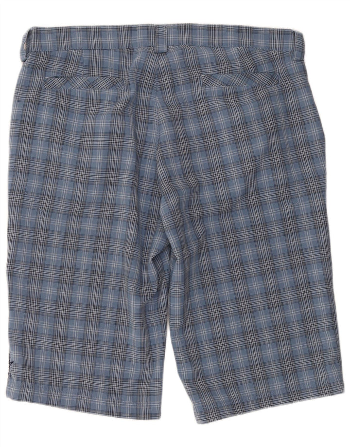 IGUANA Chino Shorts til mænd W36 Large Blue Check Polyester