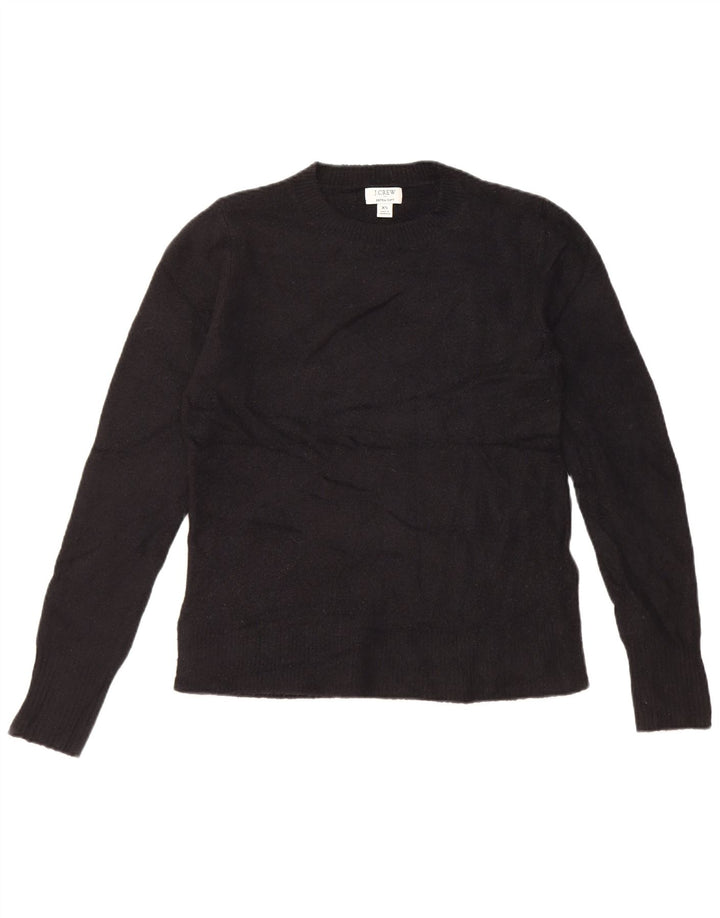 J. Crew Womens Crew Neck Jumper Sweater XS Black Acrylic