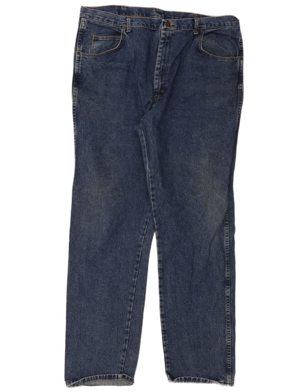 Jeans dritti da uomo Wrangler W42 W34 cotone blu