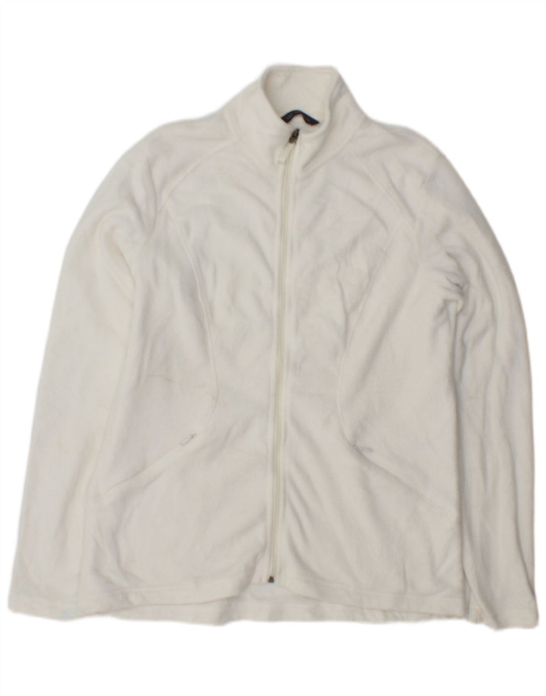 Giacca in pile da donna Marks & Spencer UK 14 Large Poliestere bianco