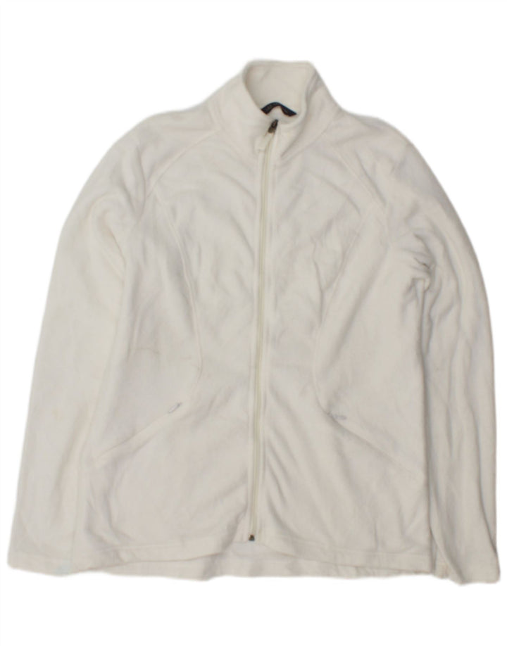 Giacca in pile da donna Marks & Spencer UK 14 Large Poliestere bianco