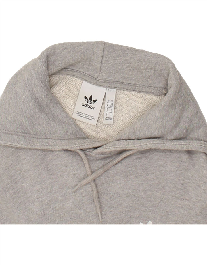 ADIDAS Mens Hoodie Jumper Small Grey Cotton Vintage Adidas and Second-Hand Adidas from Messina Hembry 