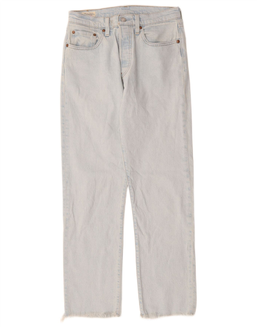 Levi's Womens 501 Straight Jeans W27 L28 Blue Cotton