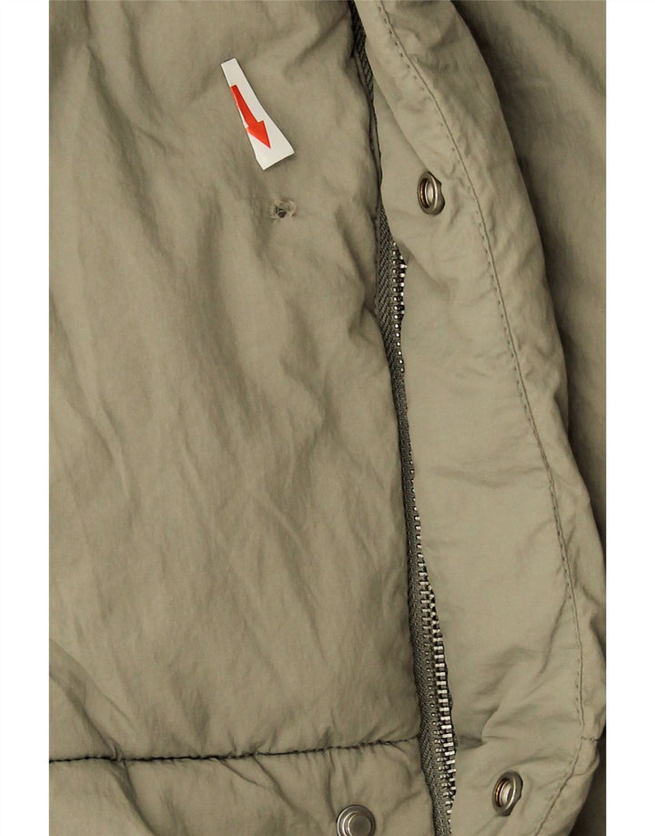 Zara Boys Padded Gilet 13-14 Years Khaki Nylon