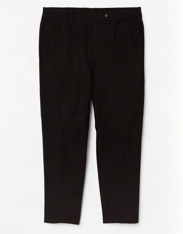 Calça Chino Cônica Masculina Jack & Jones W32 L26 Xadrez Preta