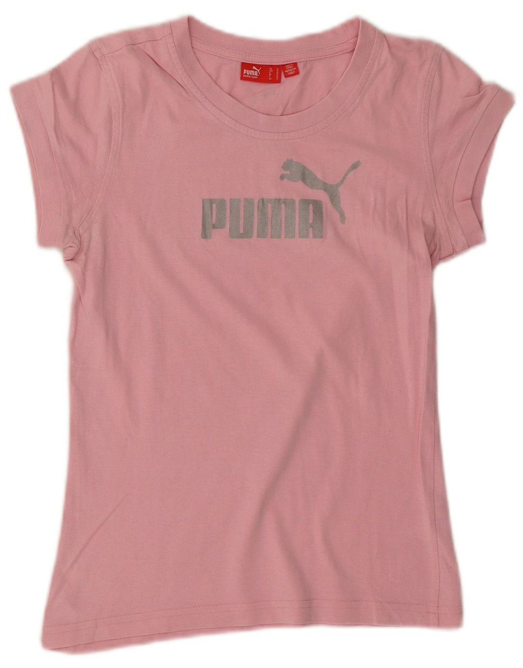 Puma Womens Graphic T-Shirt Top UK 12 Medium Pink