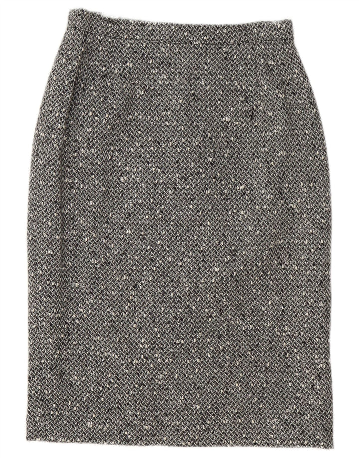 Chic Womens 3 Button 2 Piece Skirt Set IT 42 Medium W28  Grey Flecked