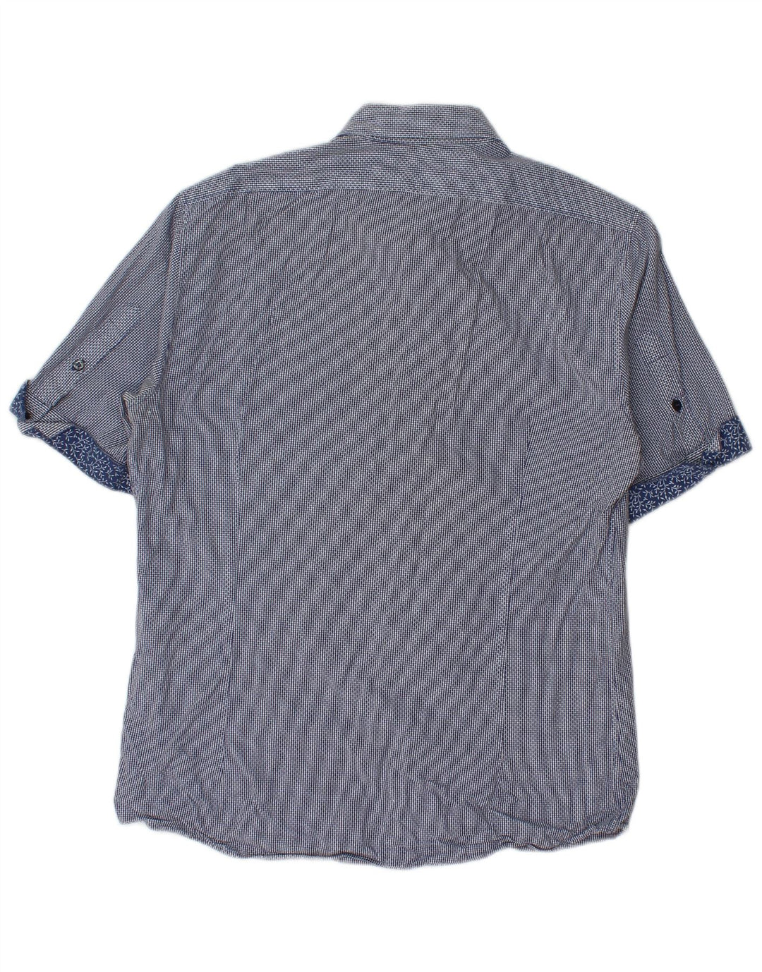 Moschino Mens Short Sleeve Shirt Large Blue Gingham Cotton