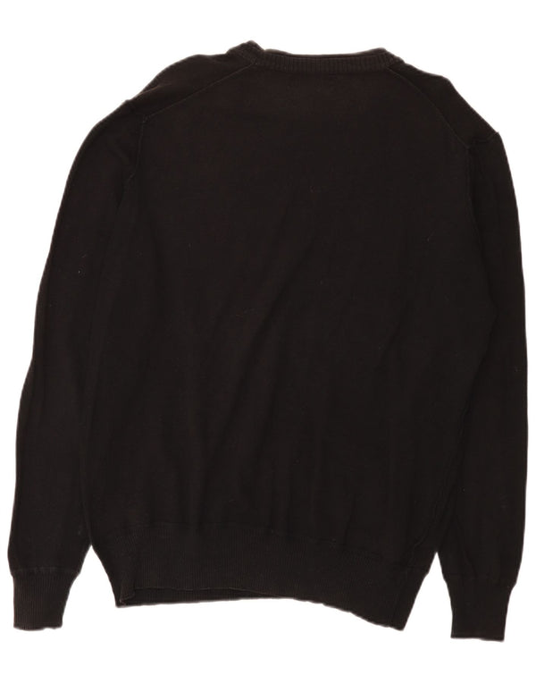 Maglione Zara da uomo con scollo a barca XL in cotone nero