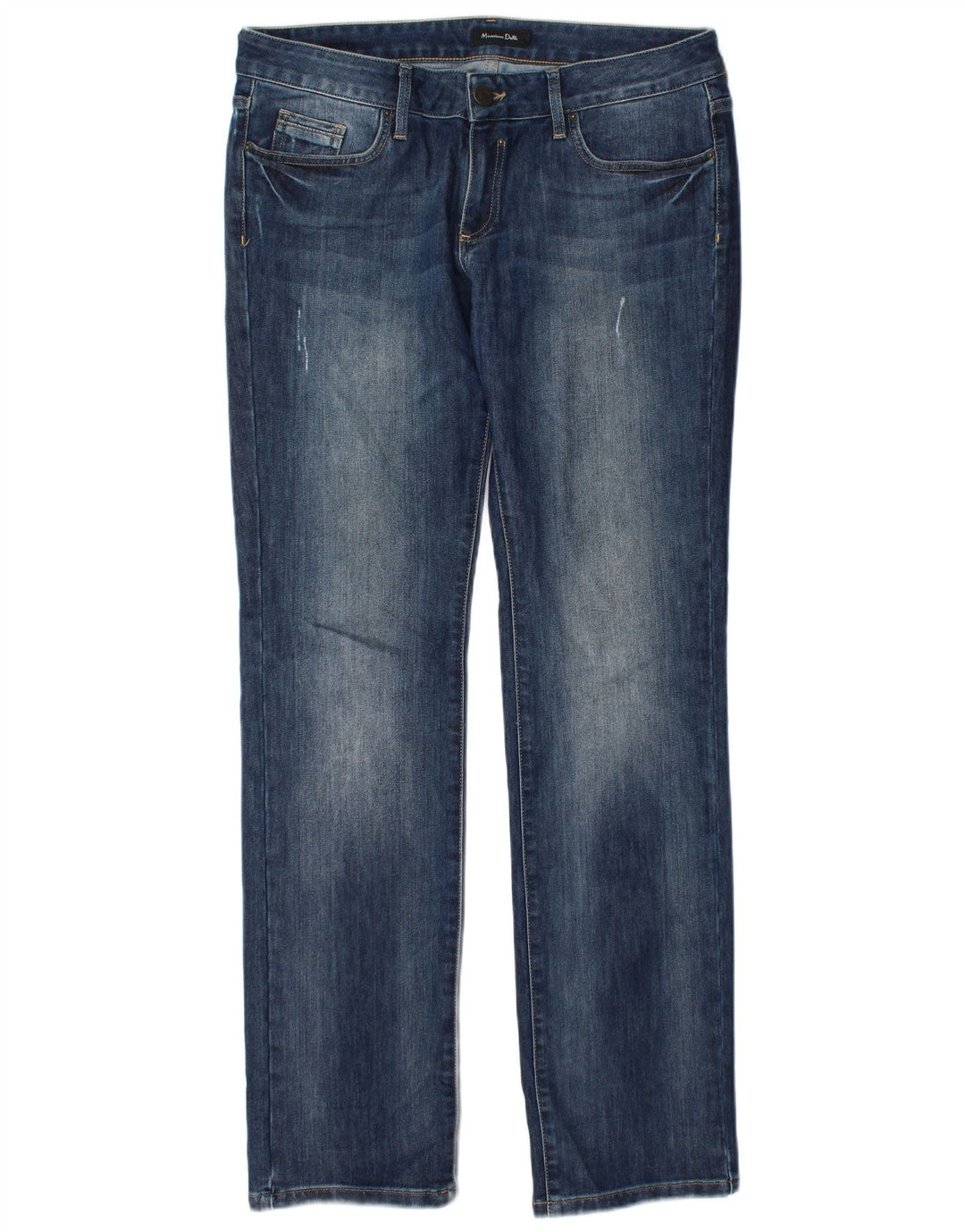 Massimo Dutti Womens Straight Jeans EU 42 Large W32 L34 Navy Blue