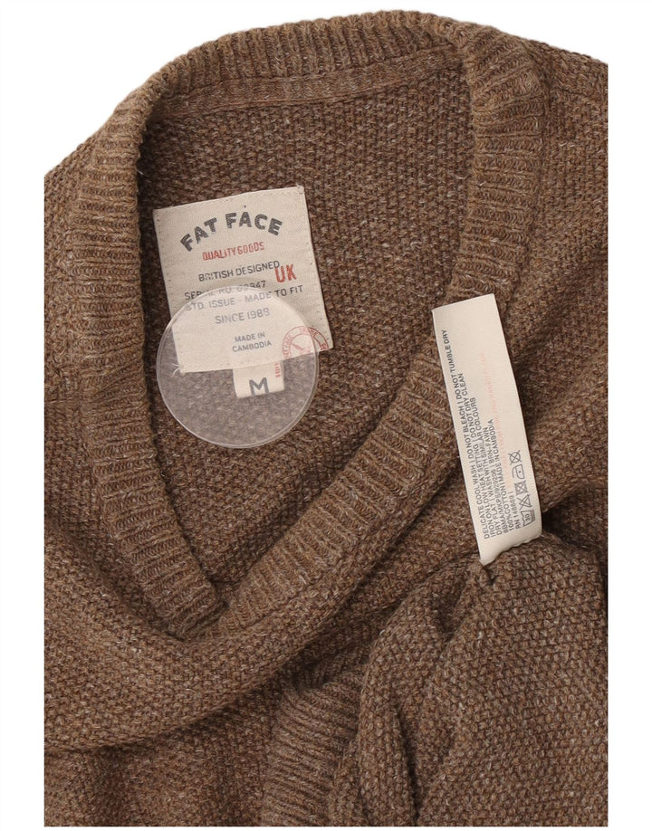 Fedt ansigt herre rund hals sweater medium brun bomuld