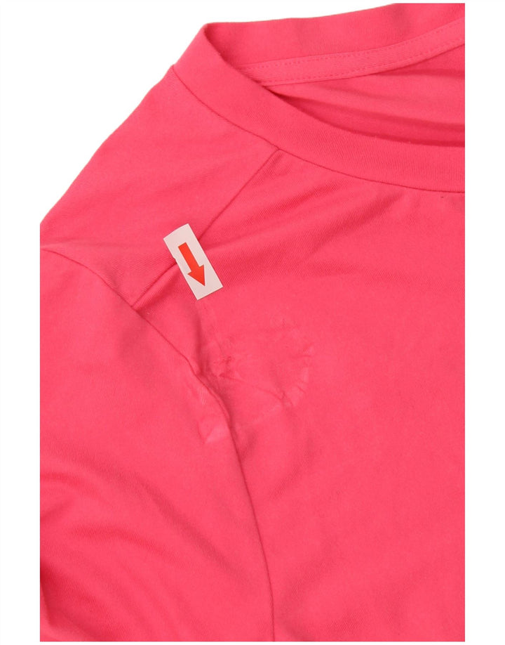 Adidas Womens Graphic T-Shirt Top UK 12/14 Medium Pink Polyester