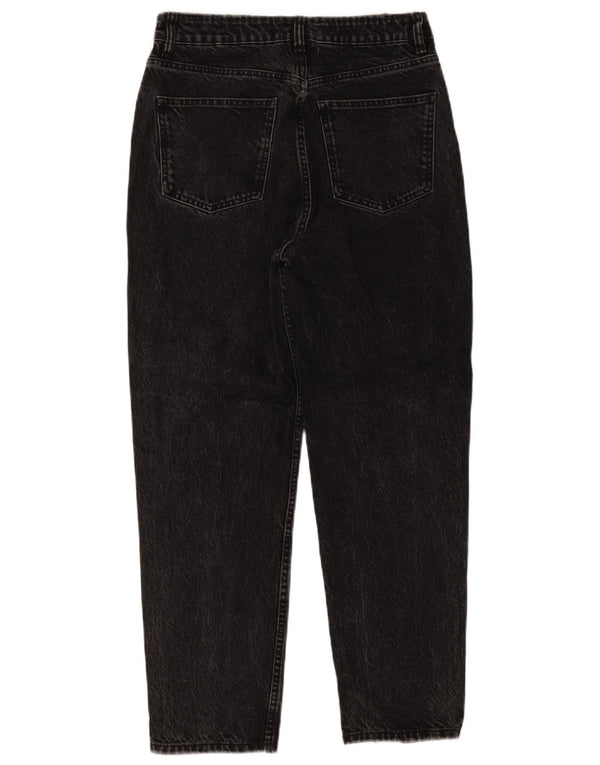 Zara Jeans Cónicos De Tiro Alto Para Mujer EU 40 Medium W30 L27 Black Moteado