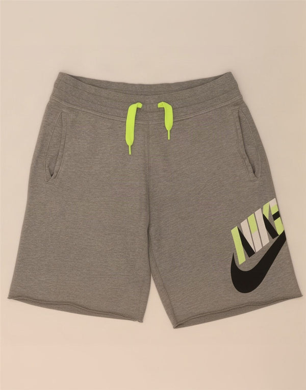 Pantaloncini sportivi Nike da uomo con grafica piccola in cotone grigio