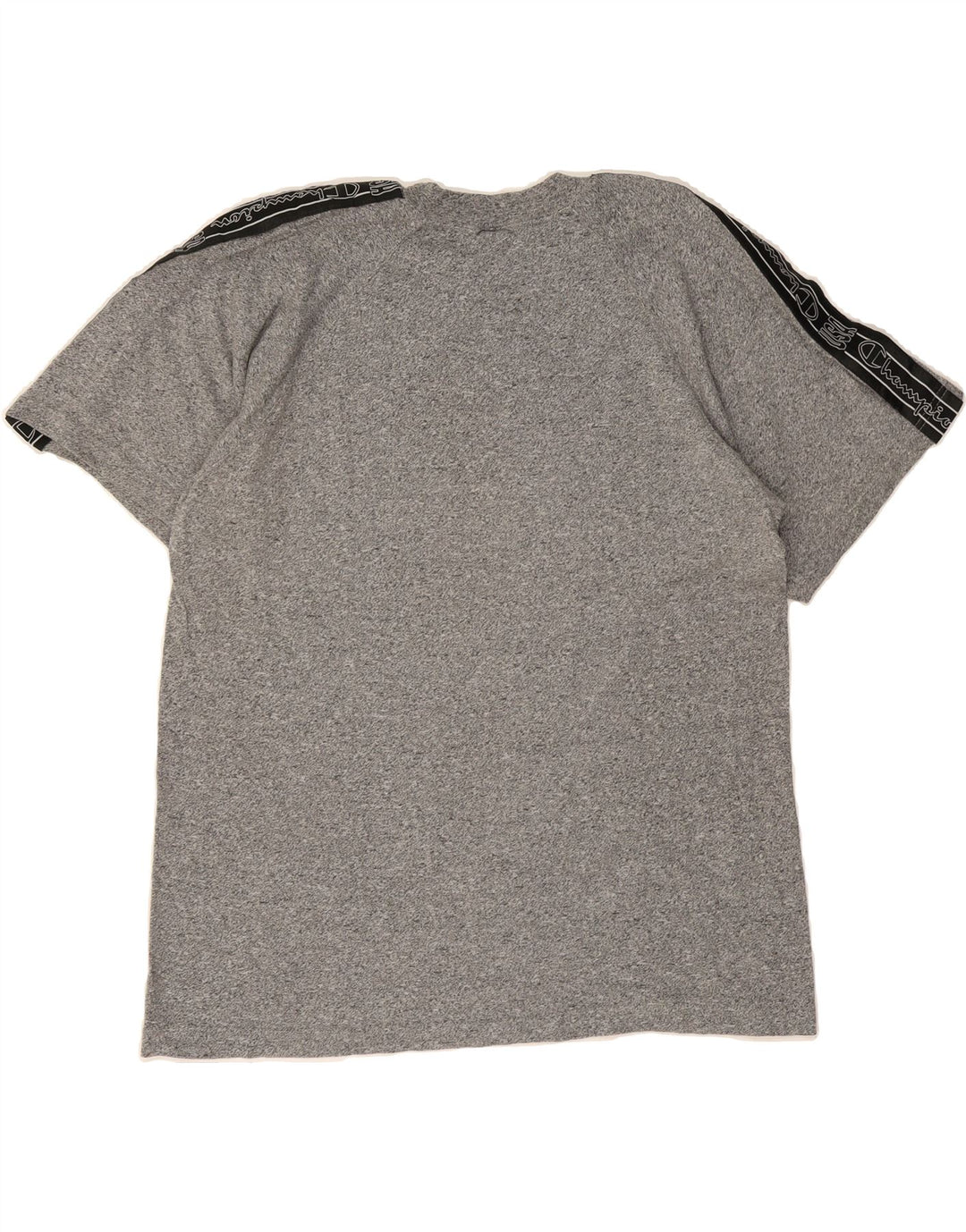CHAMPION Mens Graphic T-Shirt Top Large Grey Colourblock Vintage Champion and Second-Hand Champion from Messina Hembry 