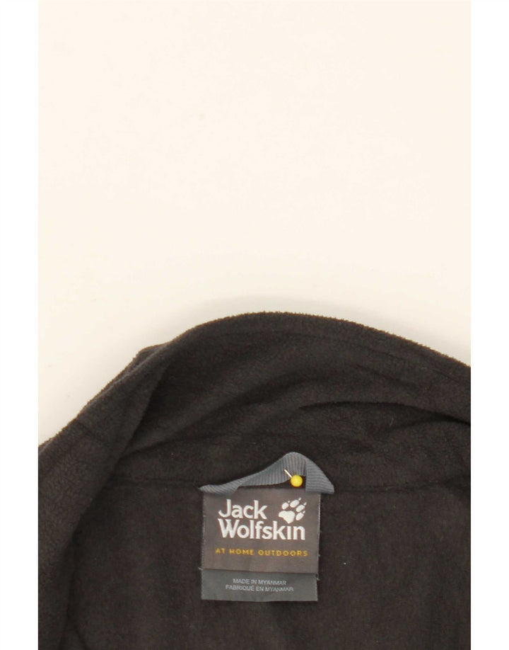 Jaqueta de lã feminina Jack Wolfskin Reino Unido 14/16 grande poliéster preto