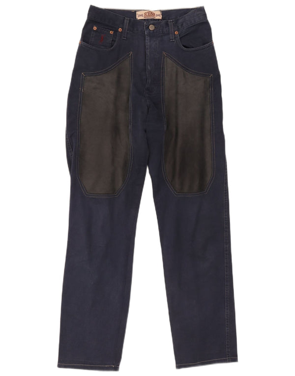 Jeckerson Mens Casual Trousers IT 44 Medium W27 L29 Navy Blue Colourblock