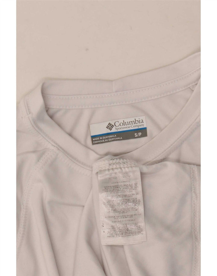 Columbia Mens T-Shirt Top Small White Polyester