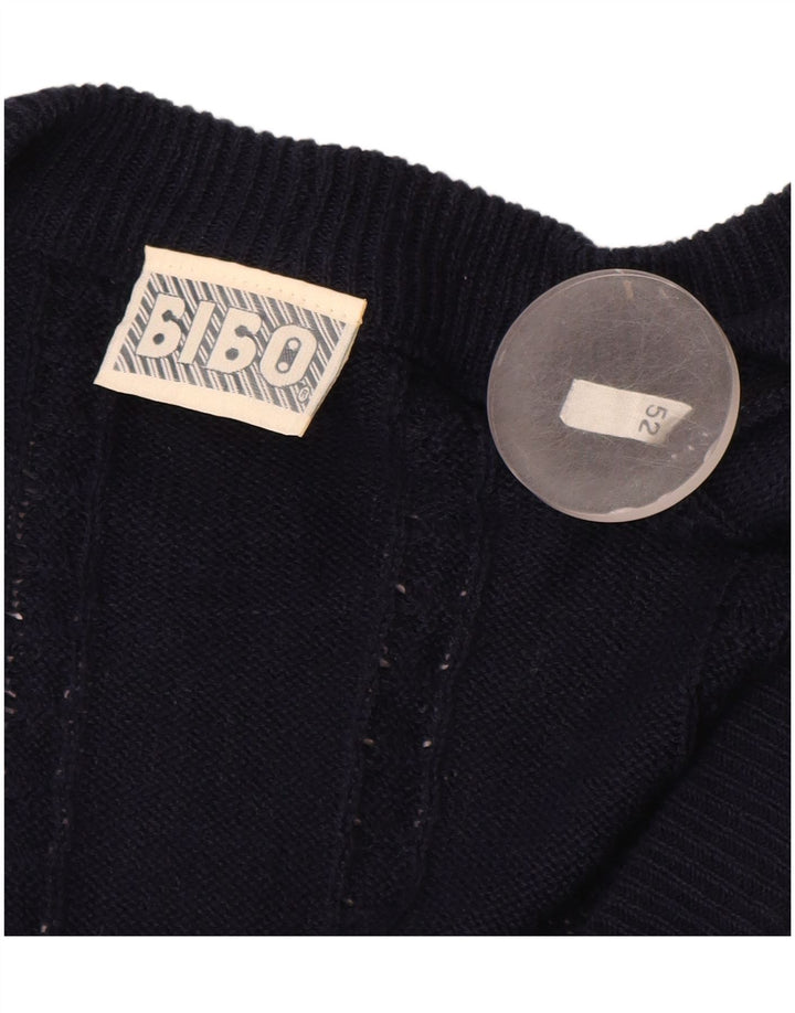 Maglione cardigan da uomo BIBO IT 52 Large in cotone blu navy