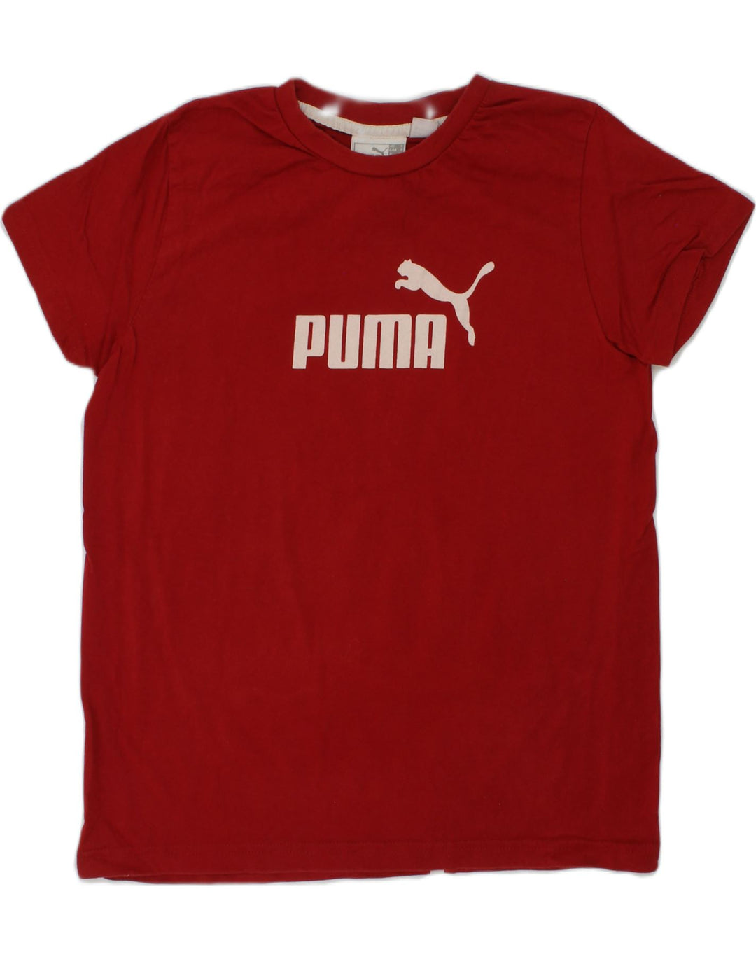 PUMA Boys Graphic T-Shirt Top 9-10 Years Red Cotton | Vintage Puma | Thrift | Second-Hand Puma | Used Clothing | Messina Hembry 