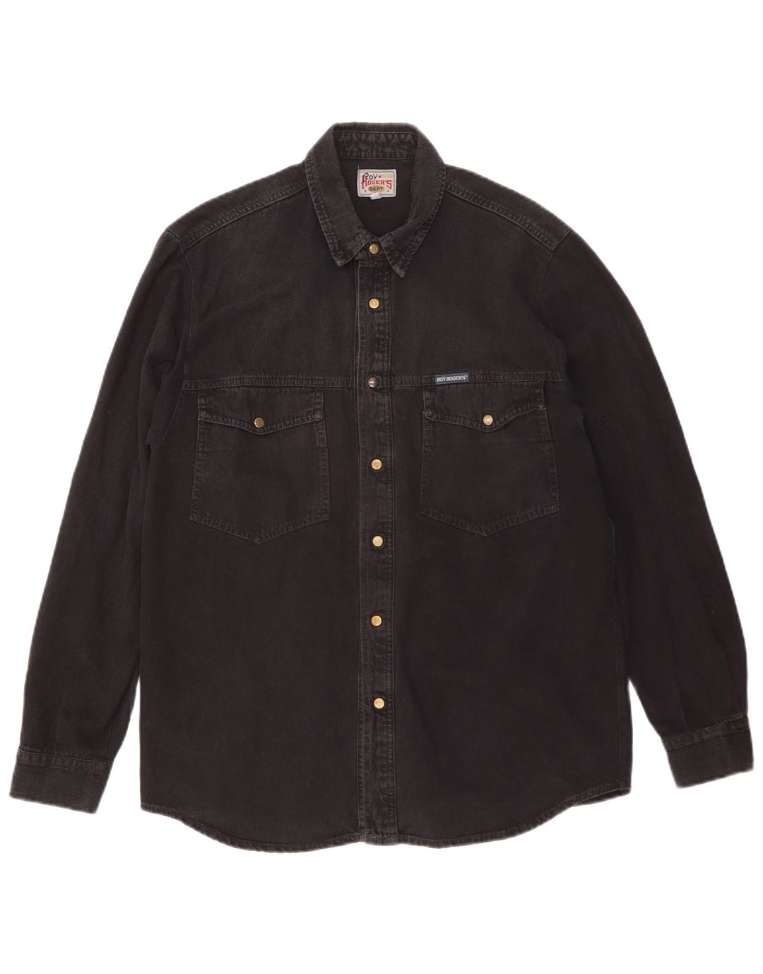 Roy Rogers Herre Denim Shirt XL Sort