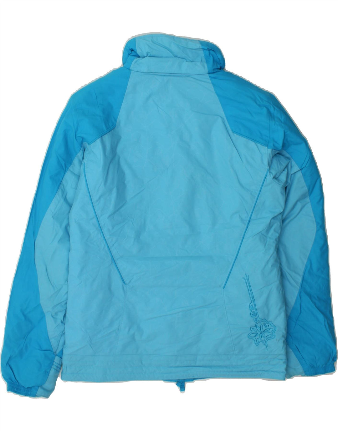 COLUMBIA Girls Windbreaker Jacket 15-16 Years Blue Colourblock Polyester Vintage Columbia and Second-Hand Columbia from Messina Hembry 