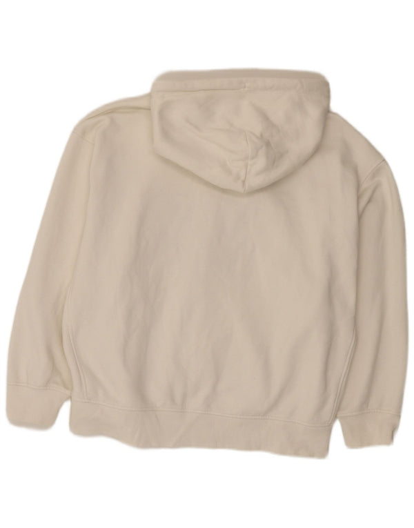Damski sweter Zara New York Graphic, oversize, zapinany na zamek, UK 16, duży, biały