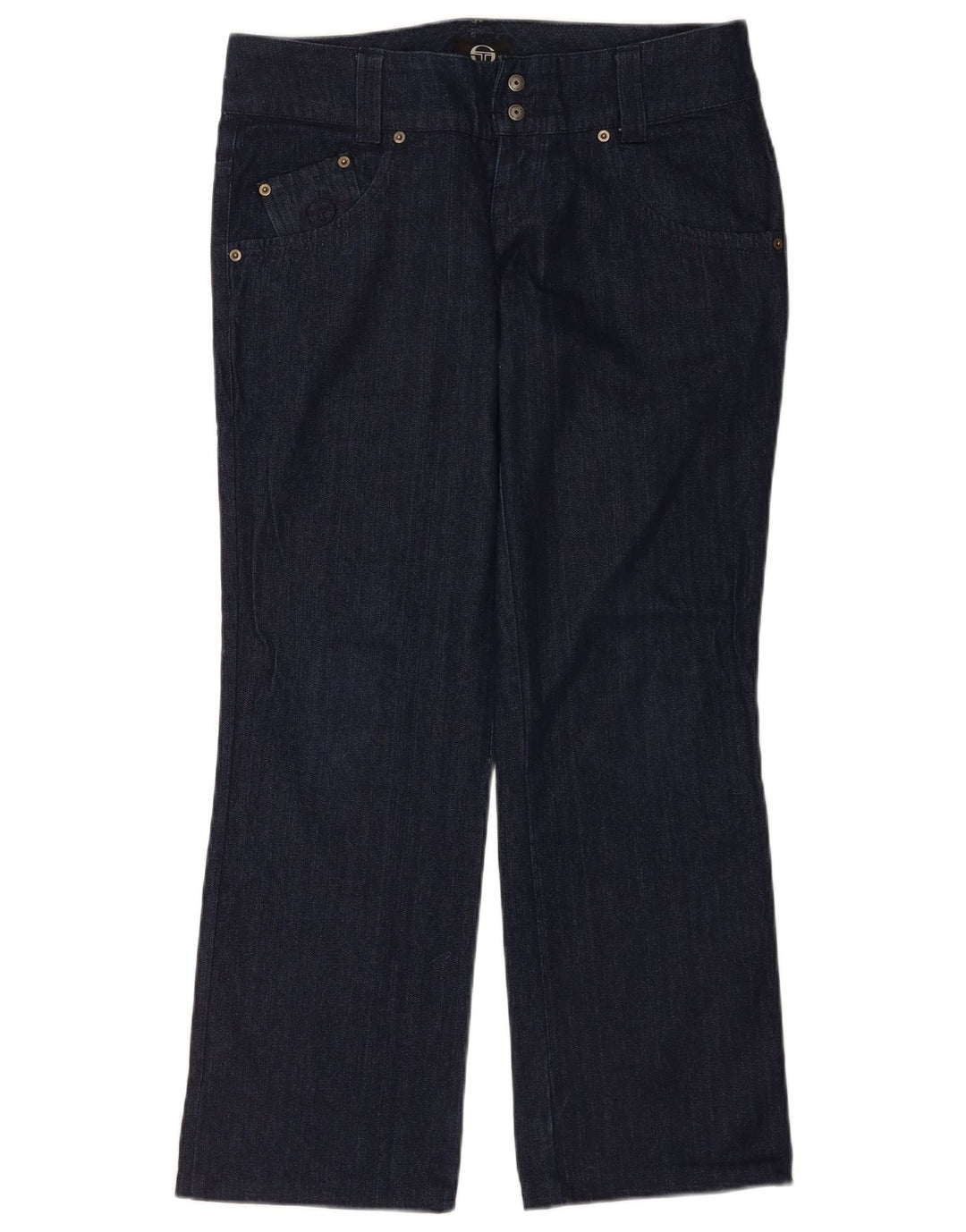 Sergio Tacchini Womens Straight Jeans W31 L30 Navy Blue Cotton