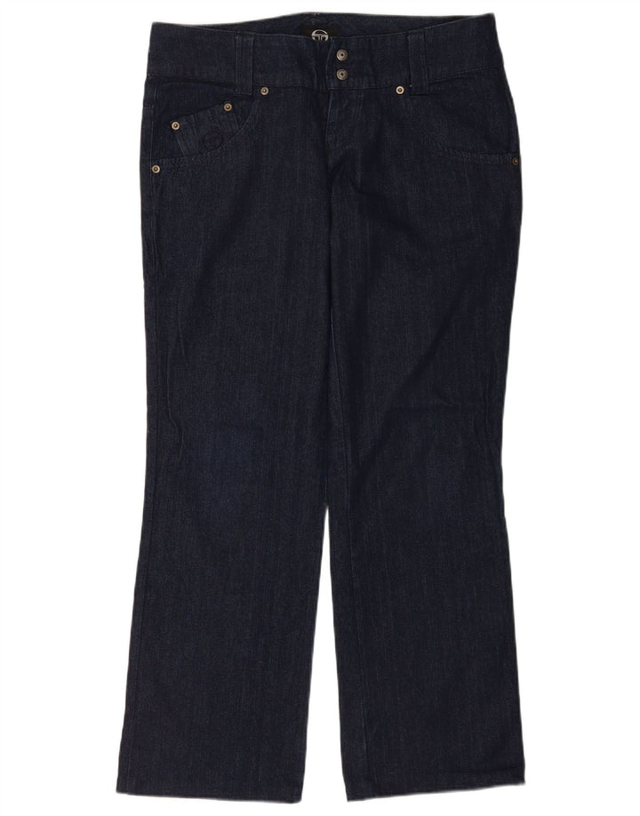 Sergio Tacchini Womens Straight Jeans W31 L30 Navy Blue Cotton