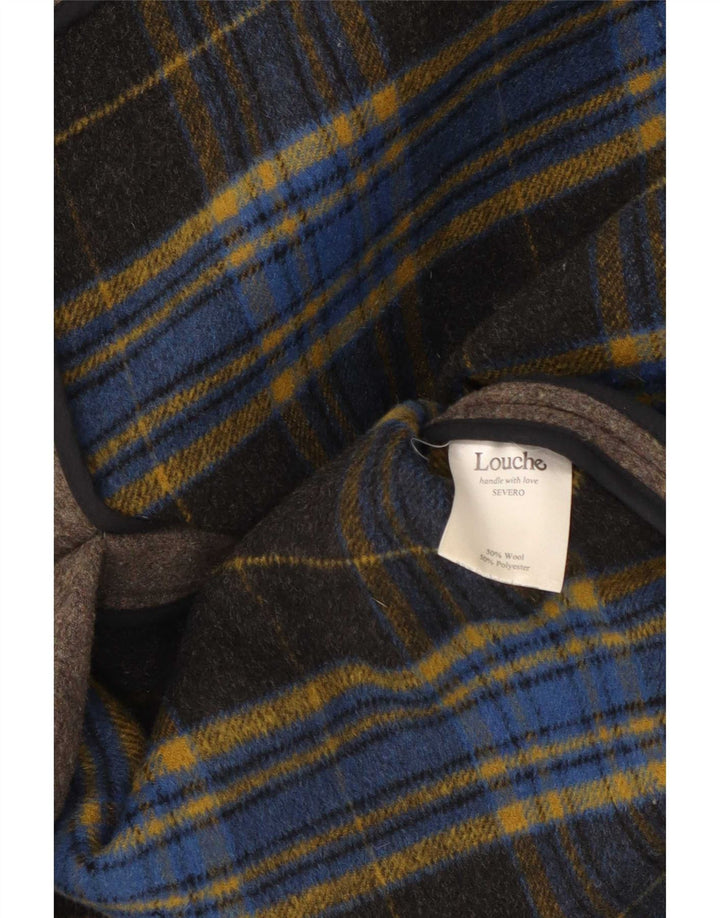 Louche Womens Hooded Duffle Coat UK 16 XL Grey Wool