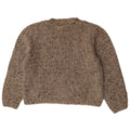 Vintage Womens Crew Neck Jumper Sweater UK 14 Medium Grey Flecked