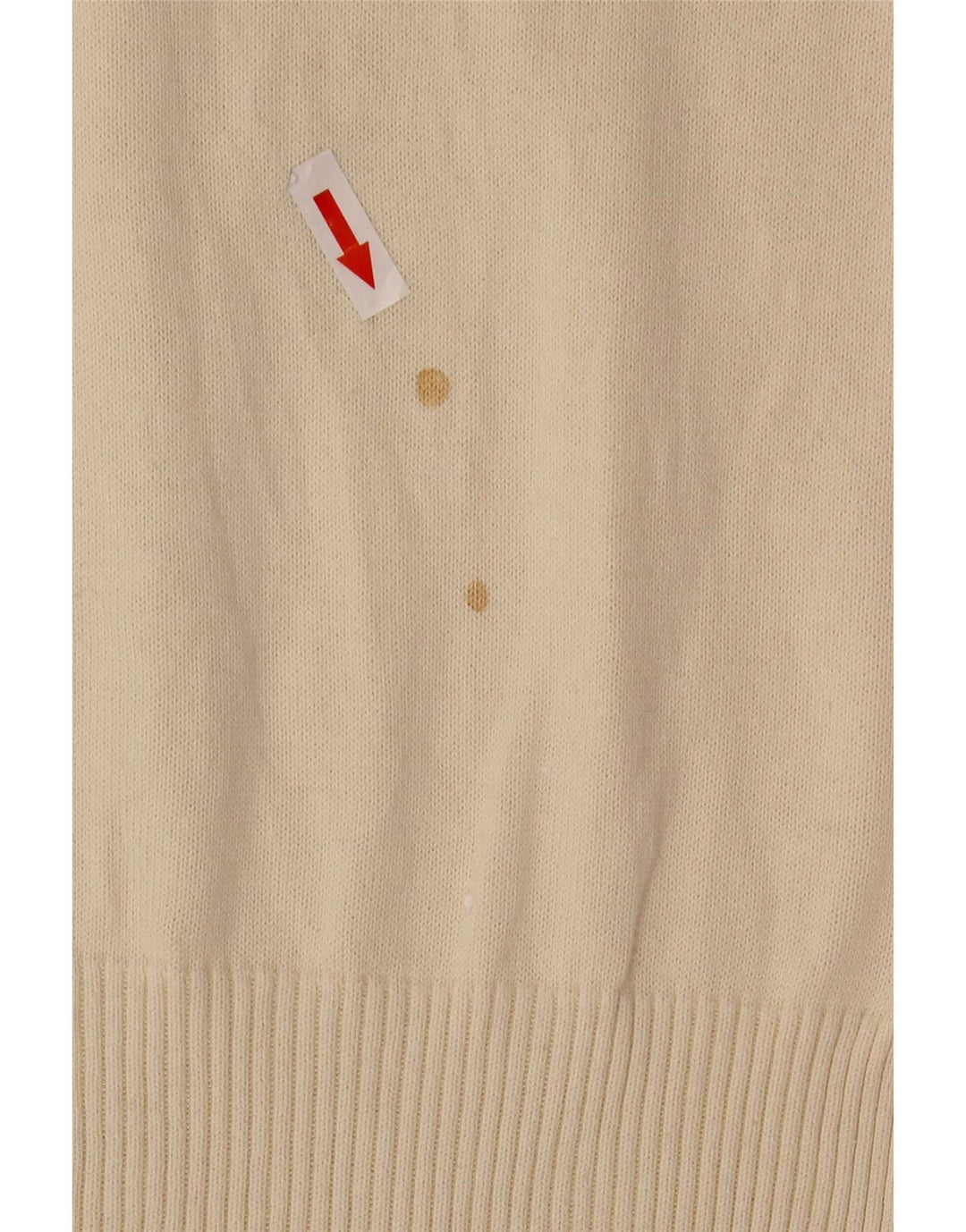 Maglione maglione con scollo a V da donna Levi's UK 12 medio bianco sporco
