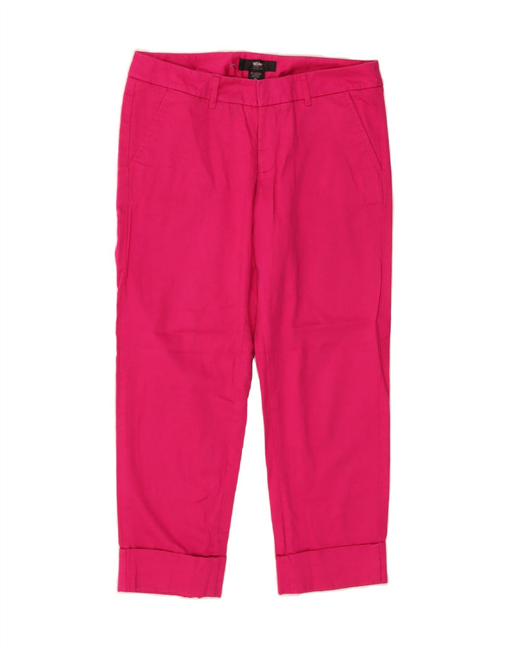 MOSSIMO Womens Crop Chino Trousers US 2 XS W30 L24 Pink Cotton Vintage Mossimo and Second-Hand Mossimo from Messina Hembry 