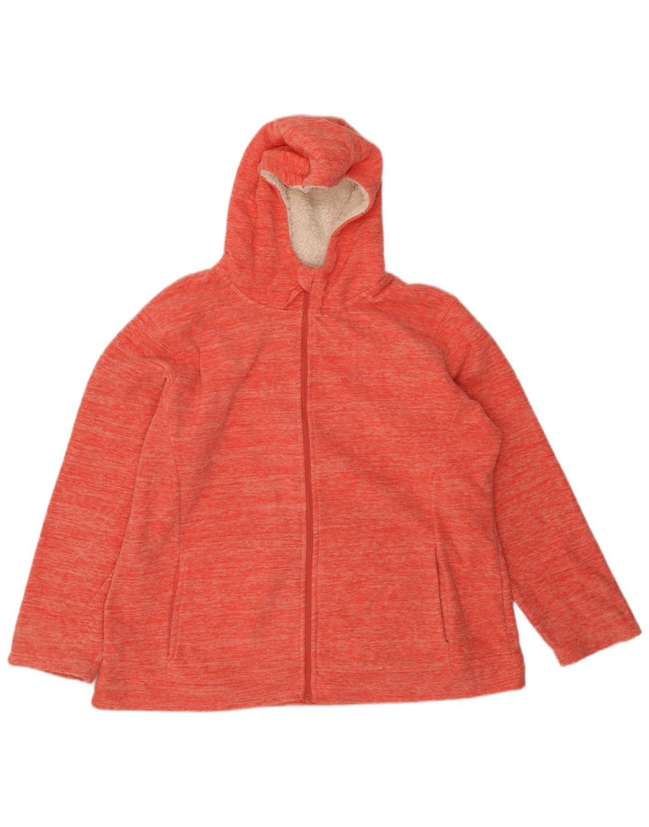 Giacca in pile con cappuccio da donna Mountain Warehouse UK 20 2XL Poliestere rosso