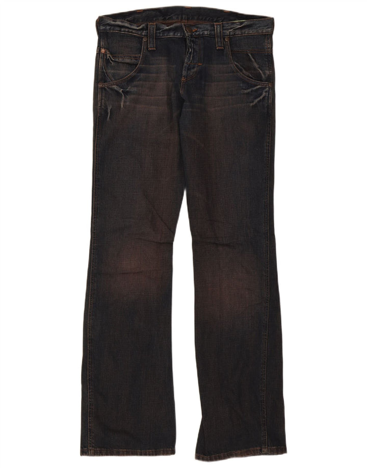 Wrangler Mens Sharkey Bootcut Jeans W32 L34 Navy Blue Cotton