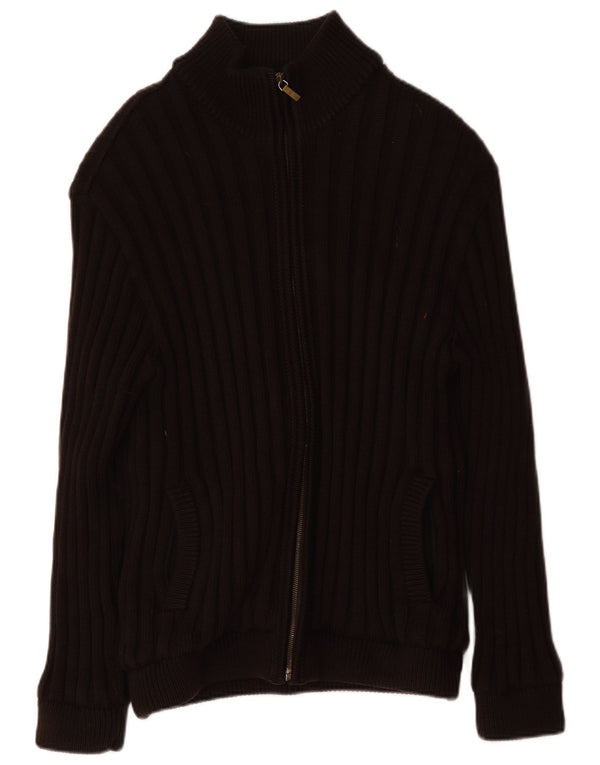 Amerigo Vespucci Cardigan entièrement zippé pour homme Marron Taille L