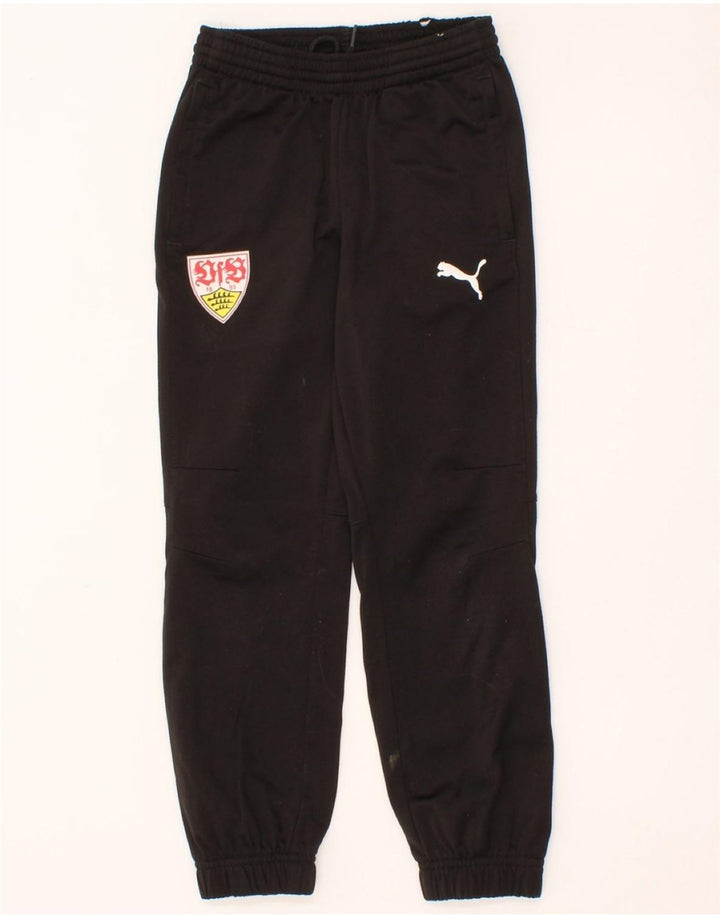 PUMA Boys Graphic Tracksuit Trousers Joggers 7-8 Years  Black Polyester Vintage Puma and Second-Hand Puma from Messina Hembry 