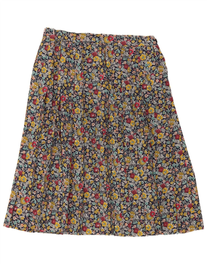 VINTAGE A-line nederdel til kvinder W28 Medium flerfarvet blomster